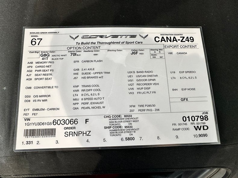 2016 Chevrolet Corvette 85