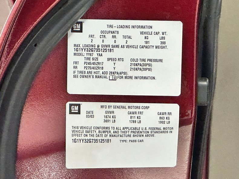 2003 Chevrolet Corvette 69