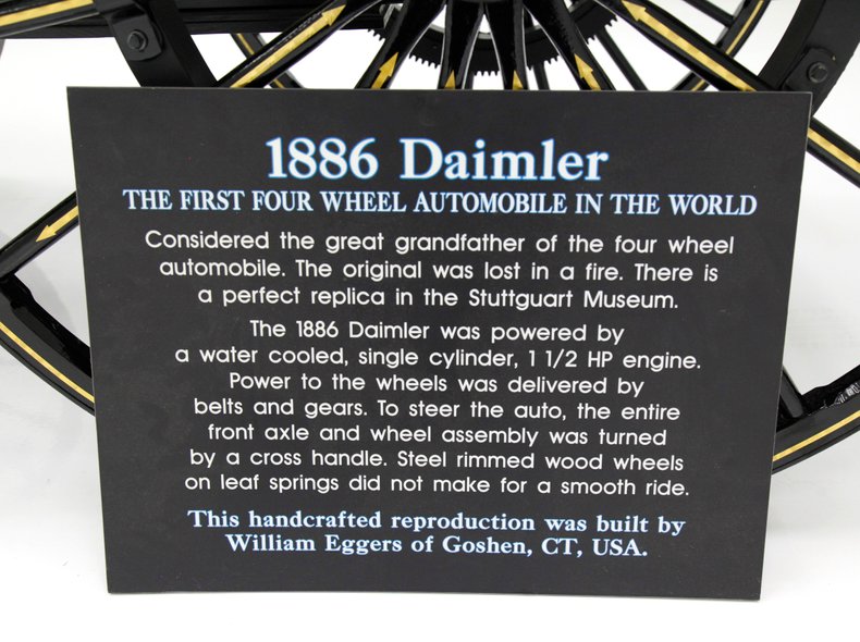 1890 Daimler Four Wheel Automobile Replica 36