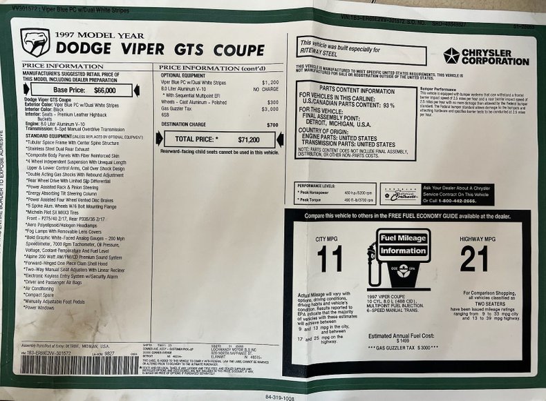 1997 Dodge Viper 80