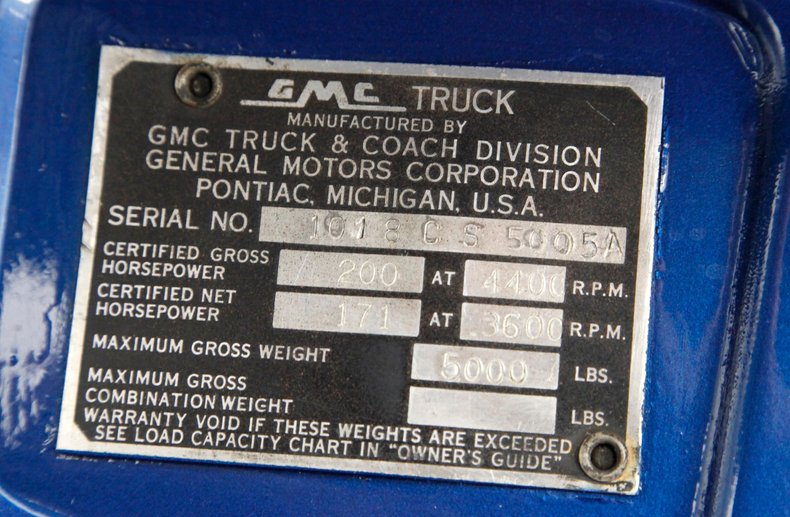 1959 GMC 1/2 Ton Pickup 81