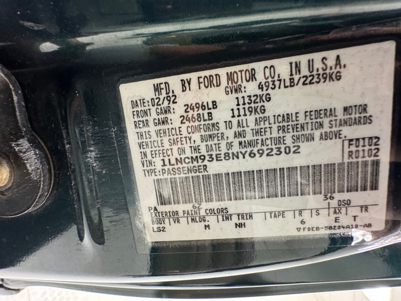 1992 Lincoln Mark VII 105