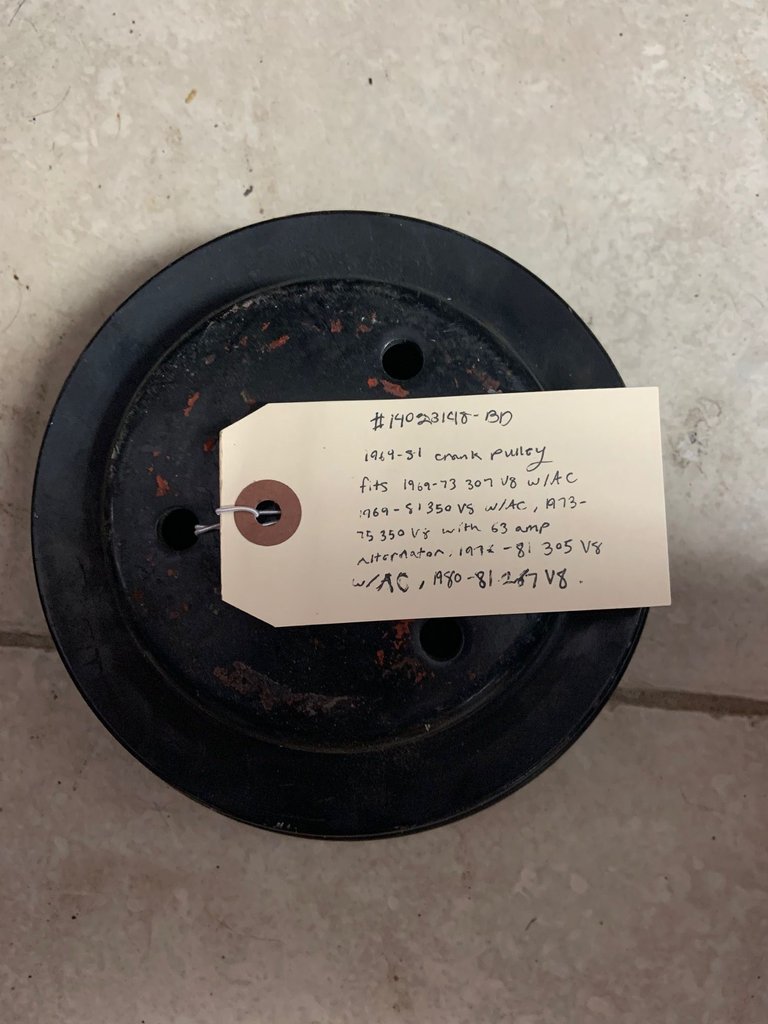 1969-81 CRANK PULLEY W/AC