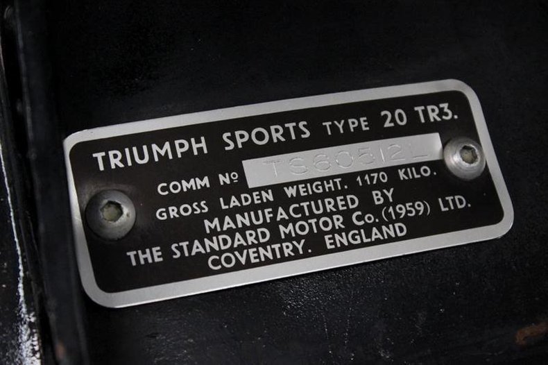 For Sale 1960 Triumph TR3-A