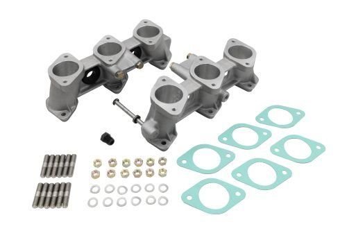 Intake Manifold Set, CIS Injection 46x40mm, Standard Height (82mm), Raw Aluminum Finish