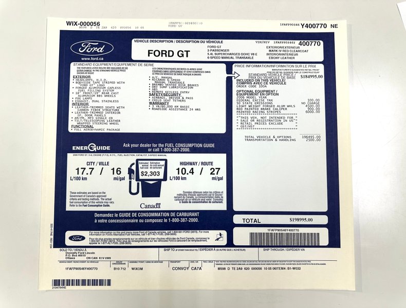 2006 FORD GT