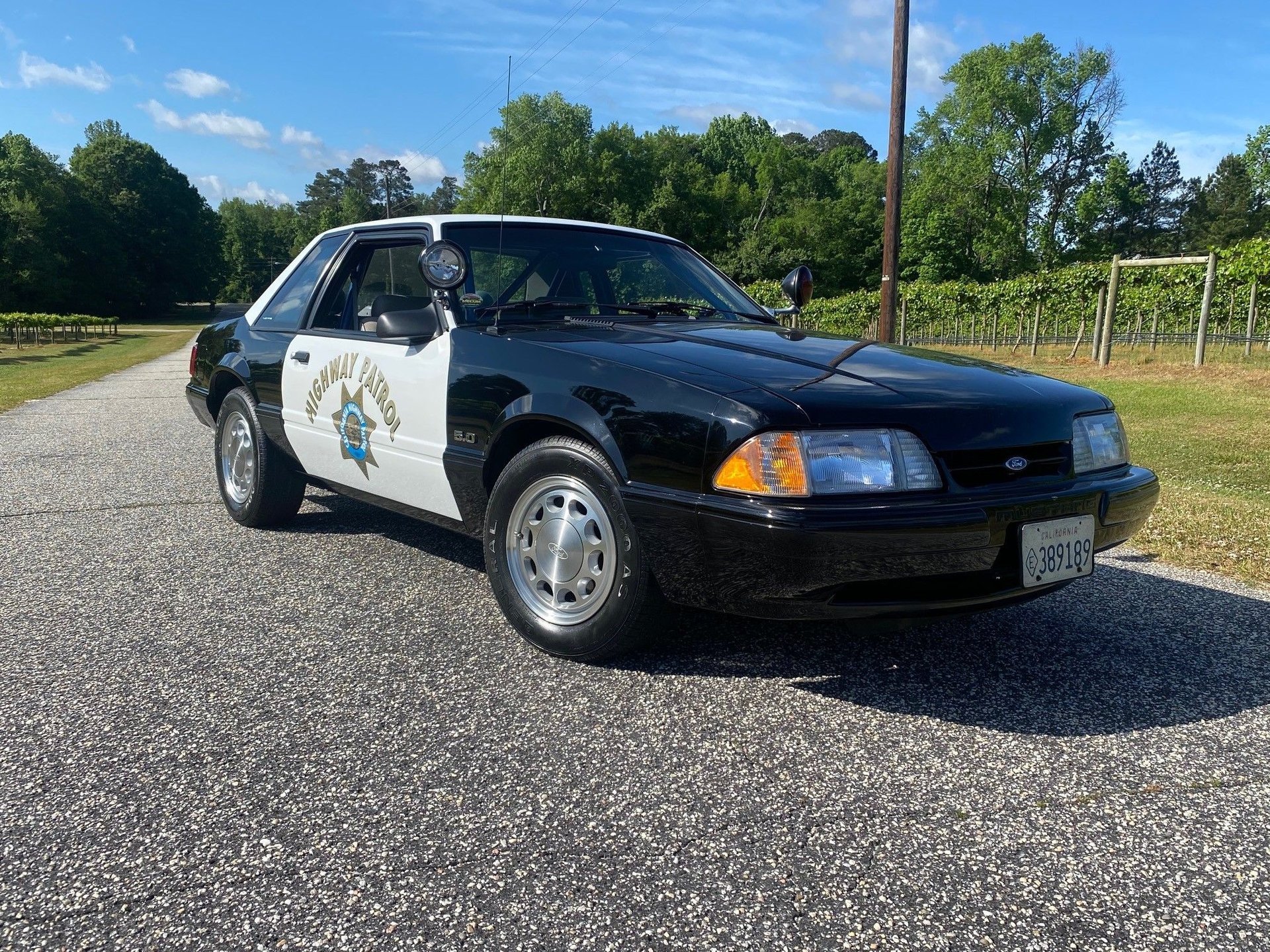 1992 ford mustang chp training car