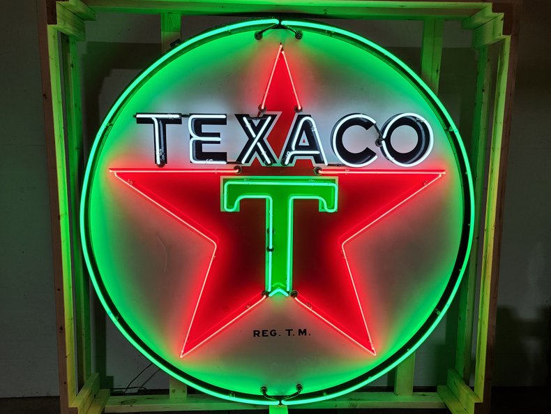 0 Texaco Porcelain Neon Sign  