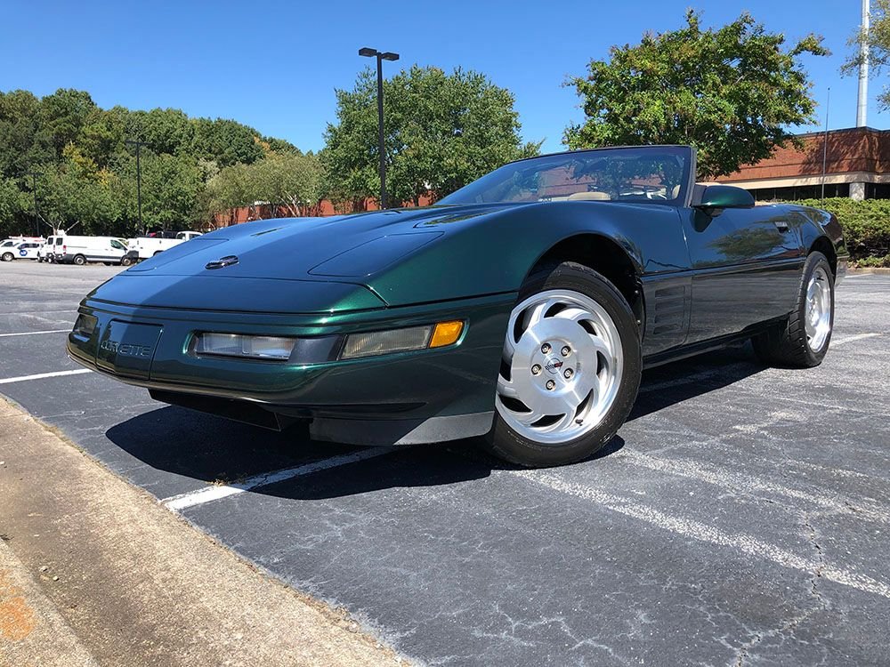 RARE 1993 Johnny Lightning Redline Green Vicious Vette Chevy Corvette Car +  Coin