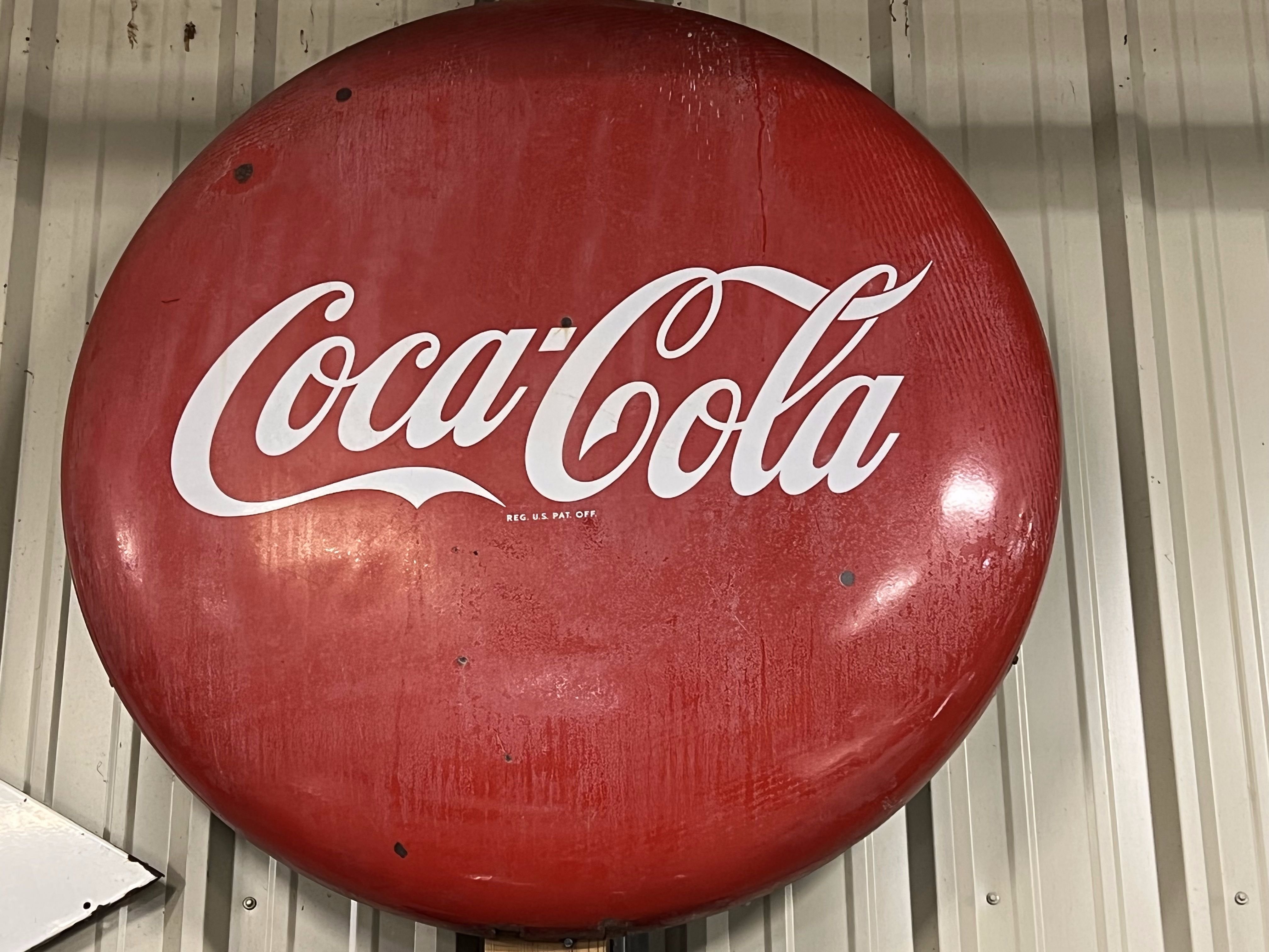 Coca Cola Button Sign | GAA Classic Cars