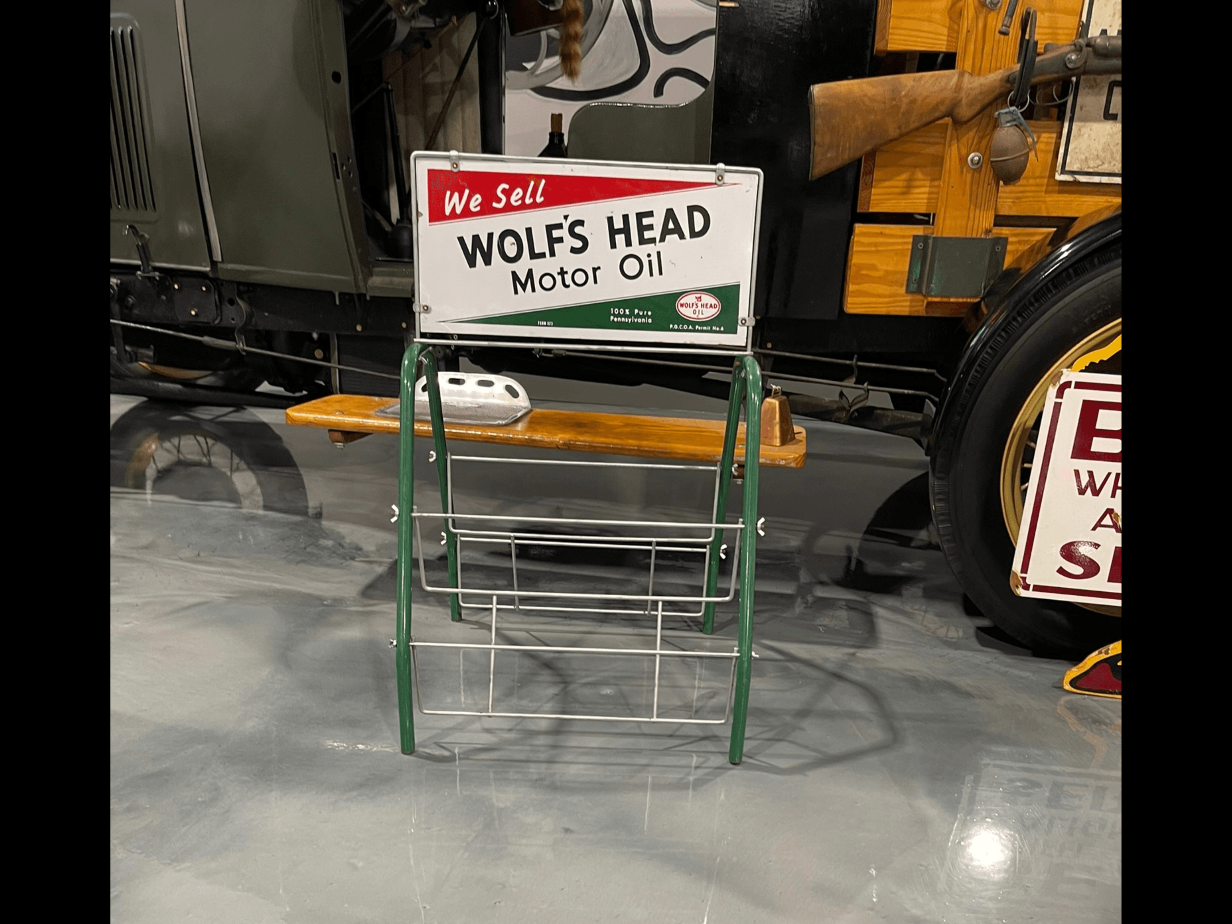 Original Wolfs Head Motor Oil Rack | GAA Classic Cars