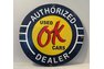 Porcelain OK Used Cars Authorized Dealer Sign