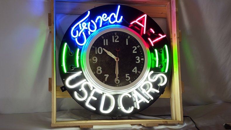 Original Ford A-1 Neon Clock | GAA Classic Cars