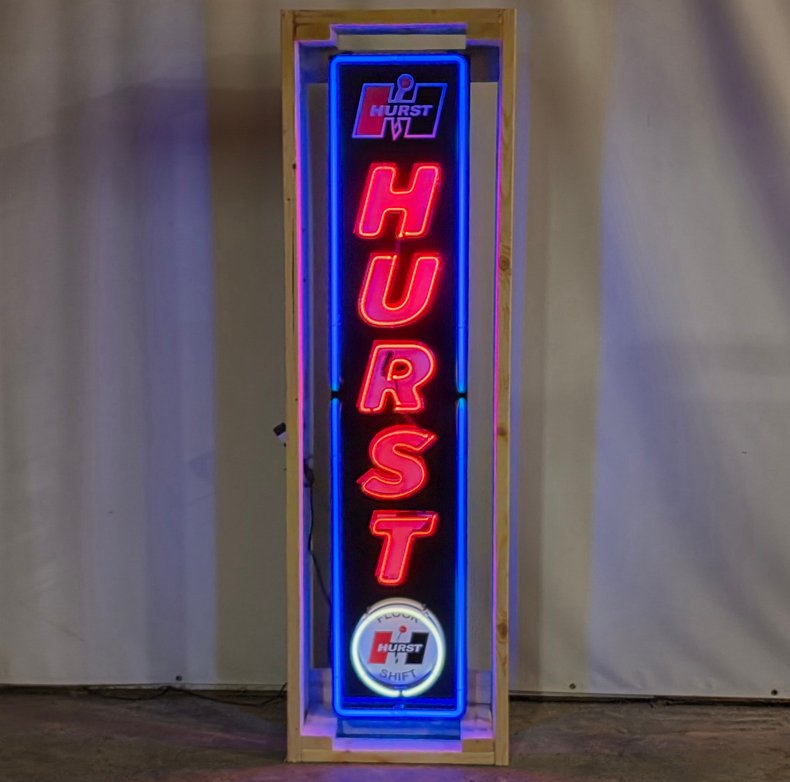 Custom Hurst Tin Neon Sign | GAA Classic Cars