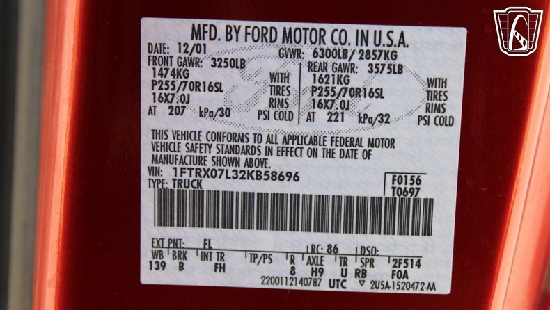 2002 Ford F150 135