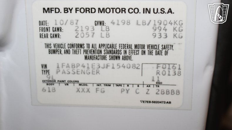 1988 Ford Mustang 162