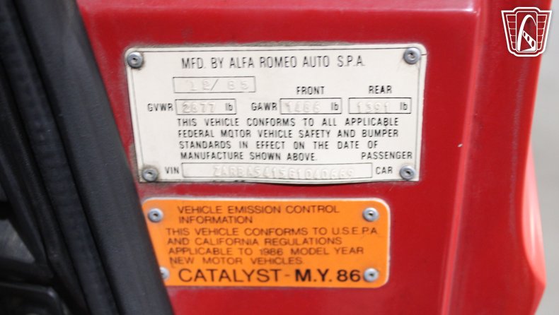 1986 Alfa Romeo Spider Veloce 63