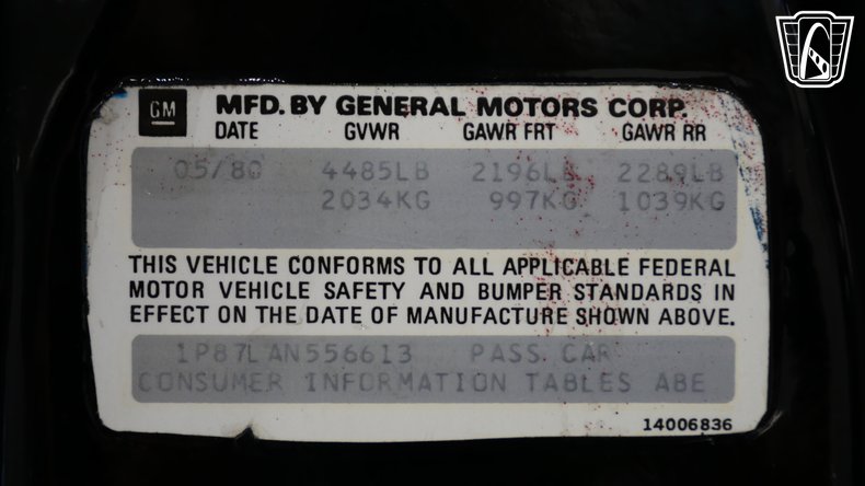 1980 Chevrolet Camaro 19