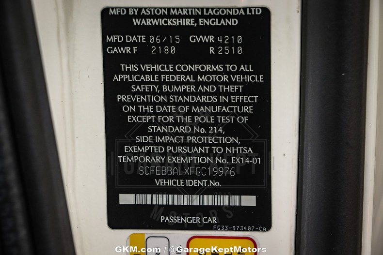 2015 Aston Martin V8 Vantage 141