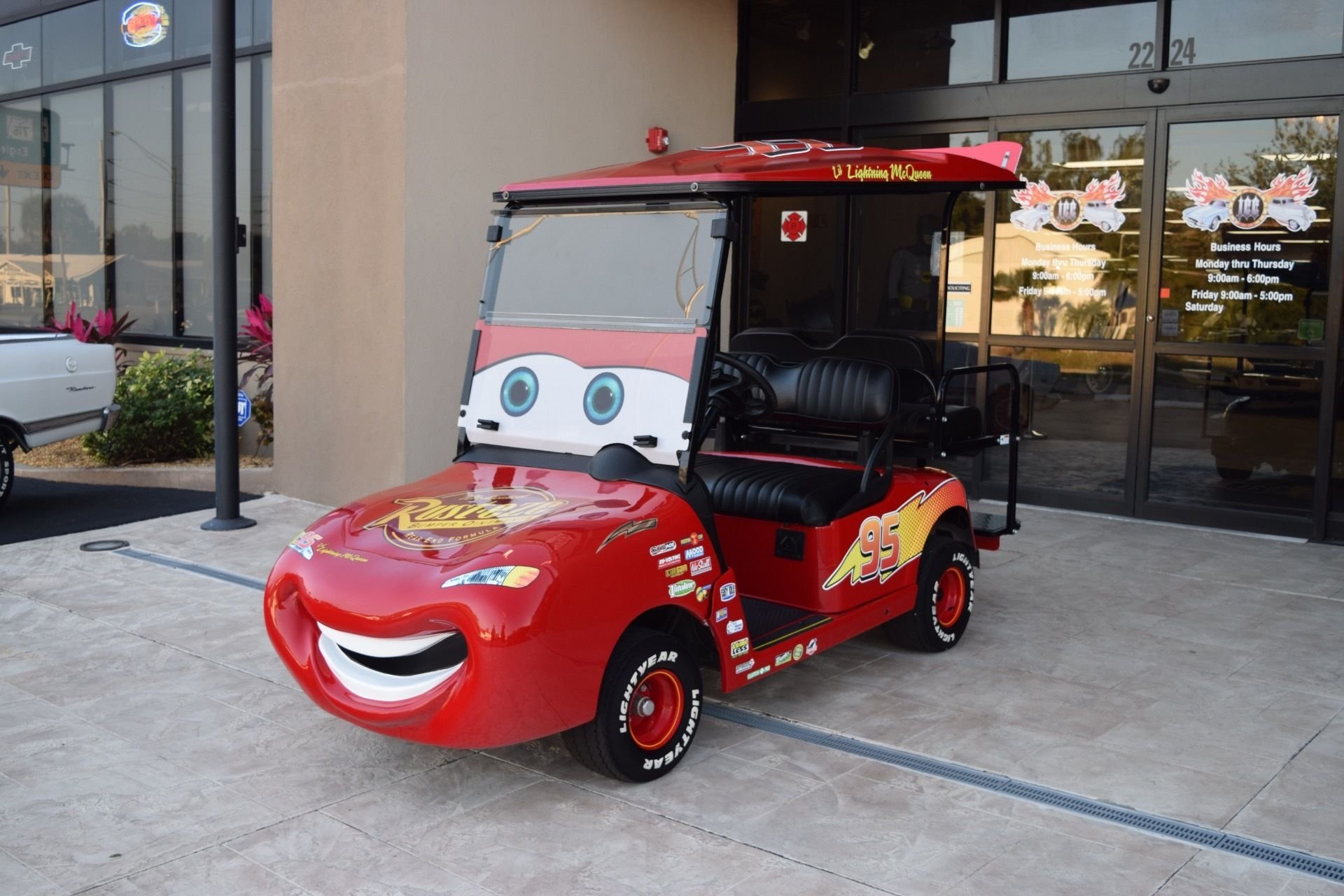 2014 Z Lightning McQueen EZ-GO RXV Golf Cart