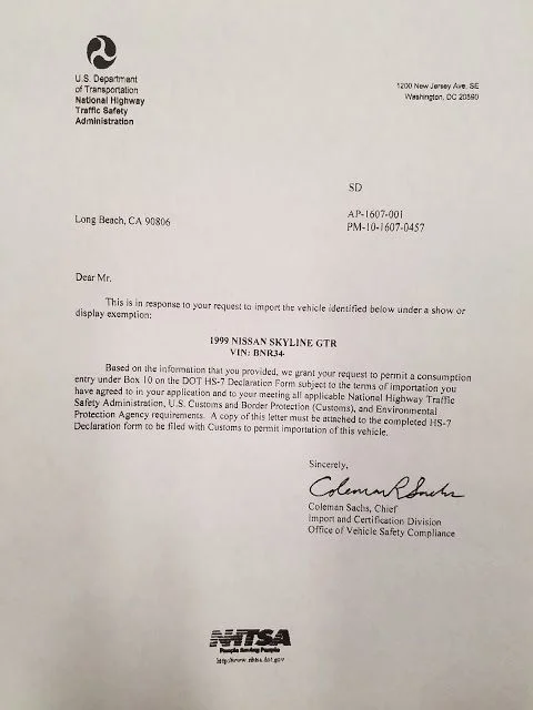 Show or Display approval letter R34