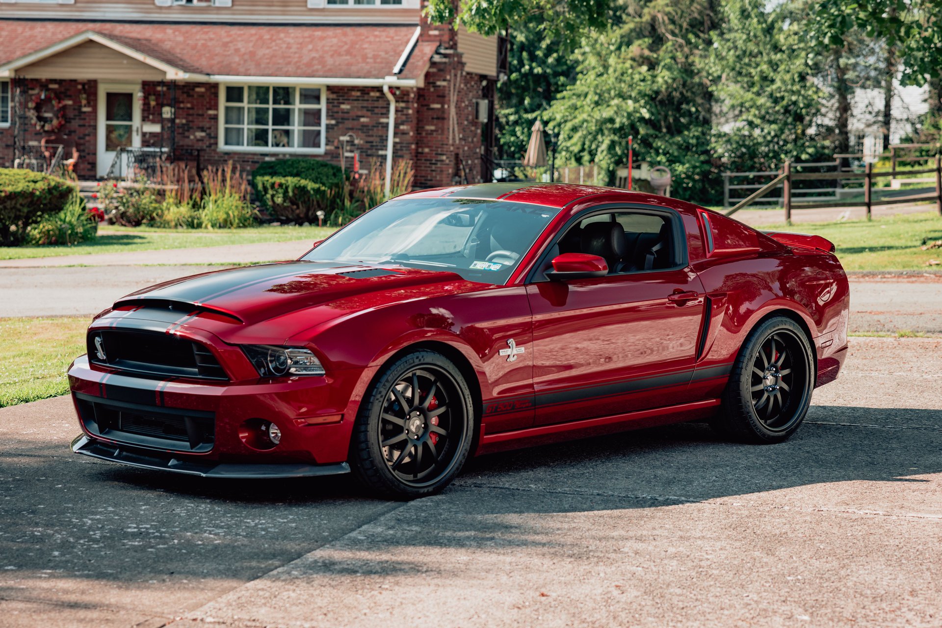thumbnail image 2 of 1967-1968 Ford Mustang Shelby GT500 Cobra Super Snake Black Decal Stripe Kit – Atech 2 of 4