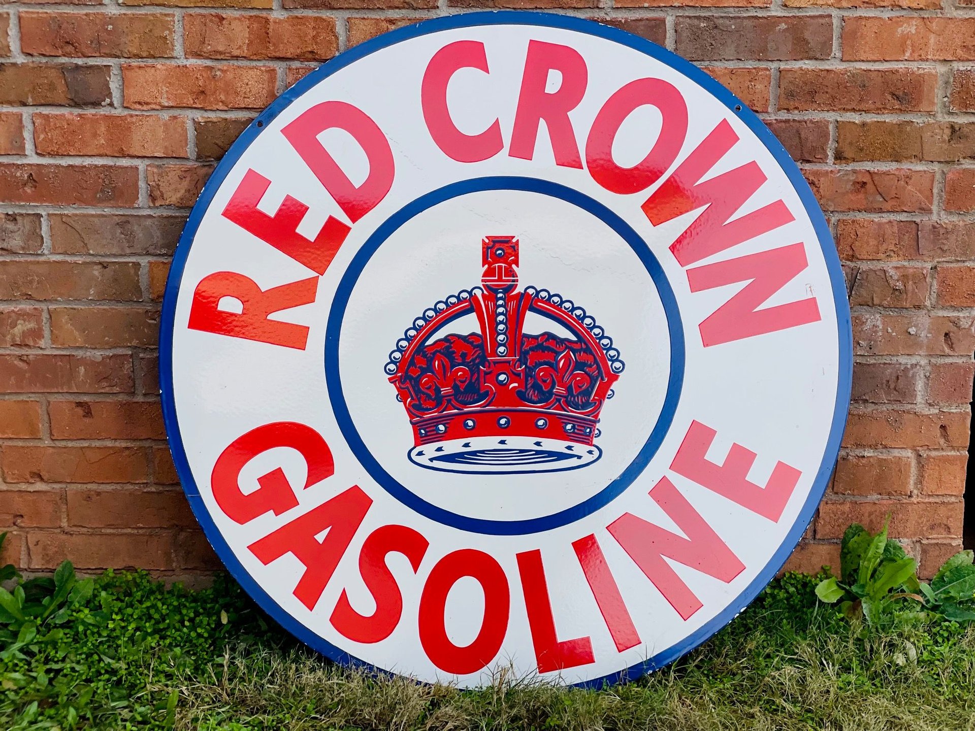 Porcelain Sign Red Crown Gasonline | Dan Kruse Classics