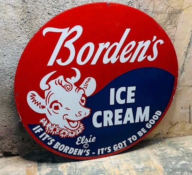 Porcelain Sign Borden's | Dan Kruse Classics