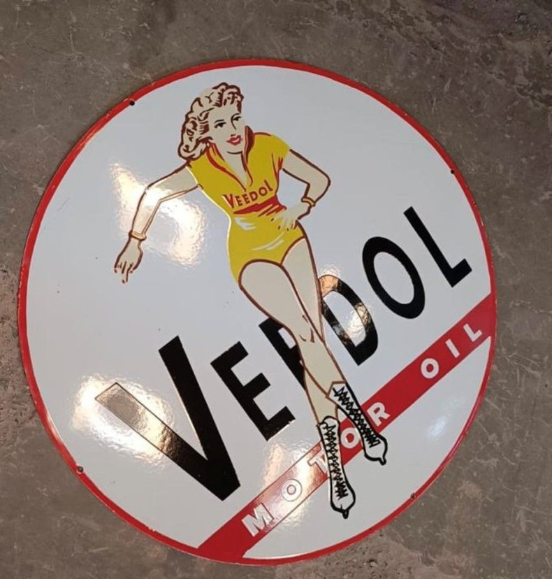 Porcelain Sign Verdol Motor Oil | Dan Kruse Classics