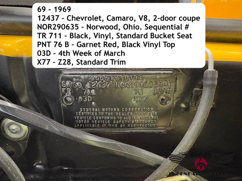 1969 Chevrolet Camaro 133