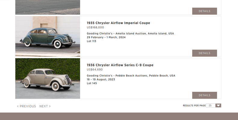 For Sale 1935 Chrysler Airflow Coupe 2 door