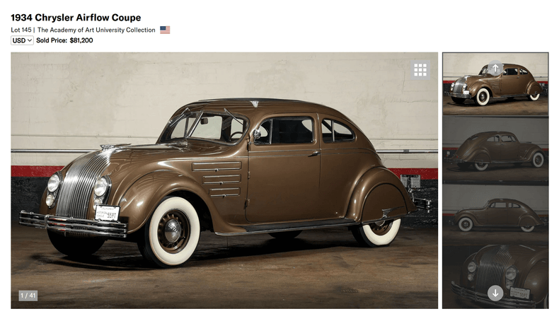 For Sale 1935 Chrysler Airflow Coupe 2 door