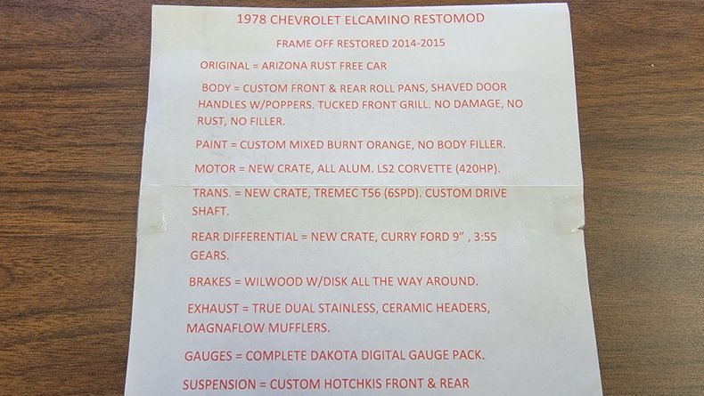 1978 Chevrolet El Camino 124