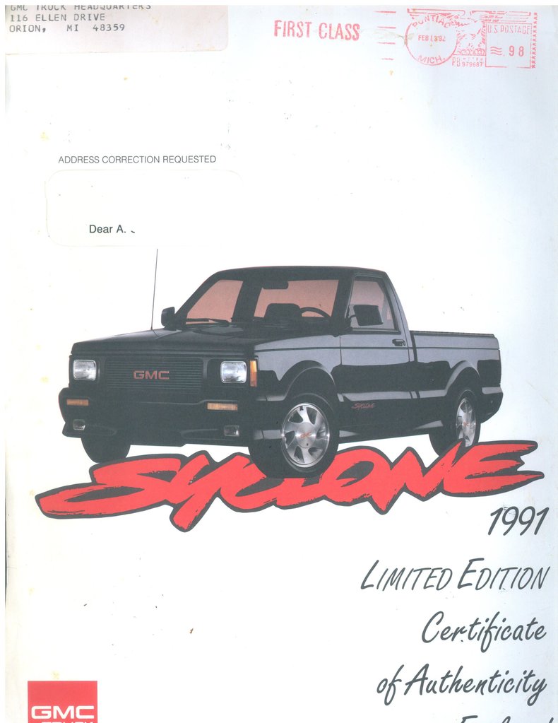 1991 gmc syclone