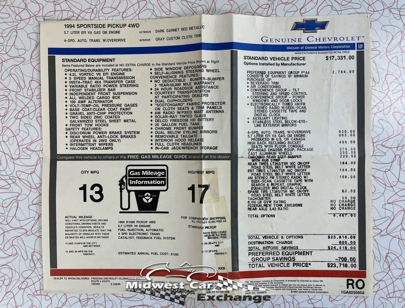 1994 Chevrolet Silverado | Midwest Car Exchange