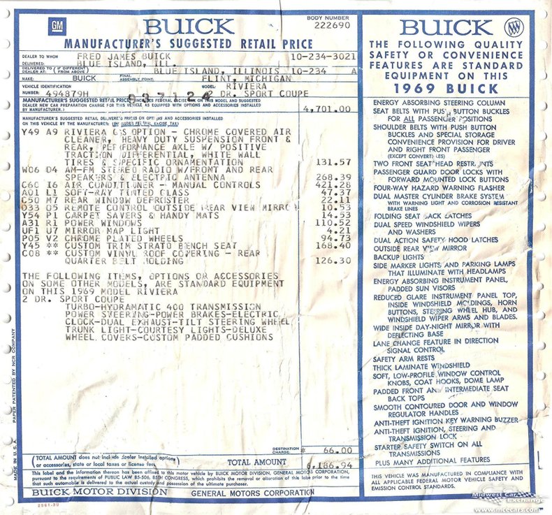 1969 buick riviera gs