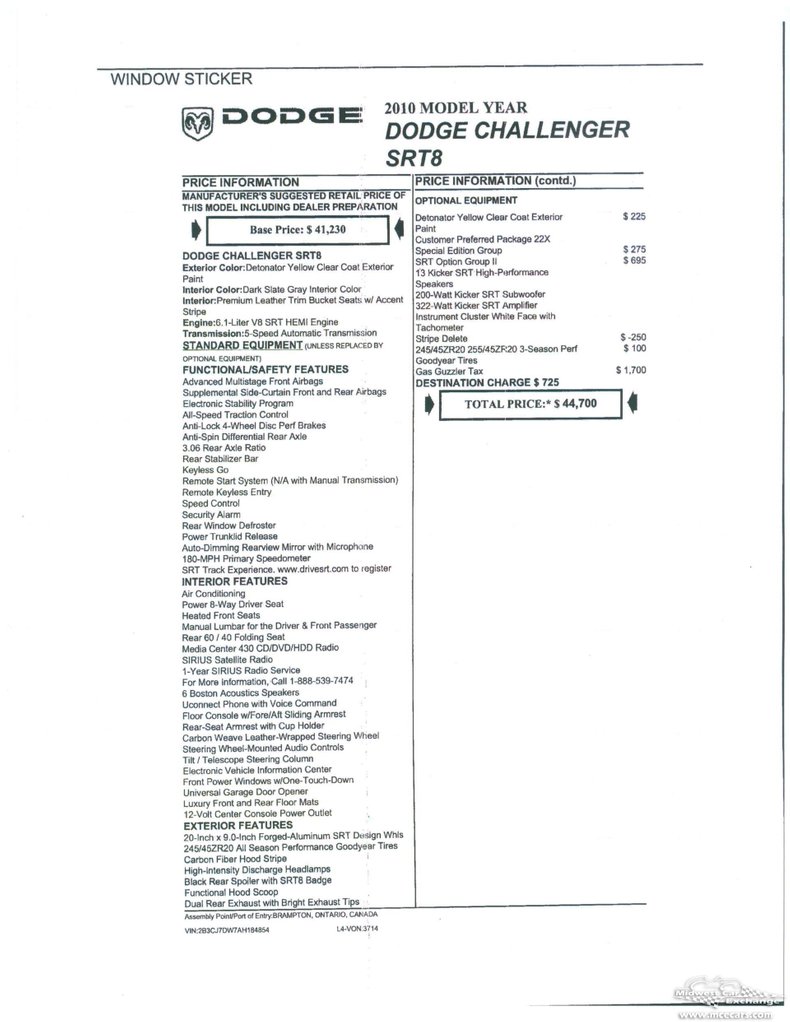 2010 dodge challenger srt8 convertible