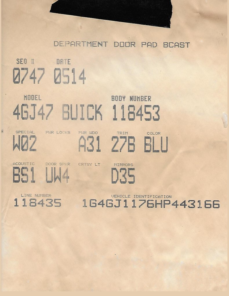 1987 buick regal t type