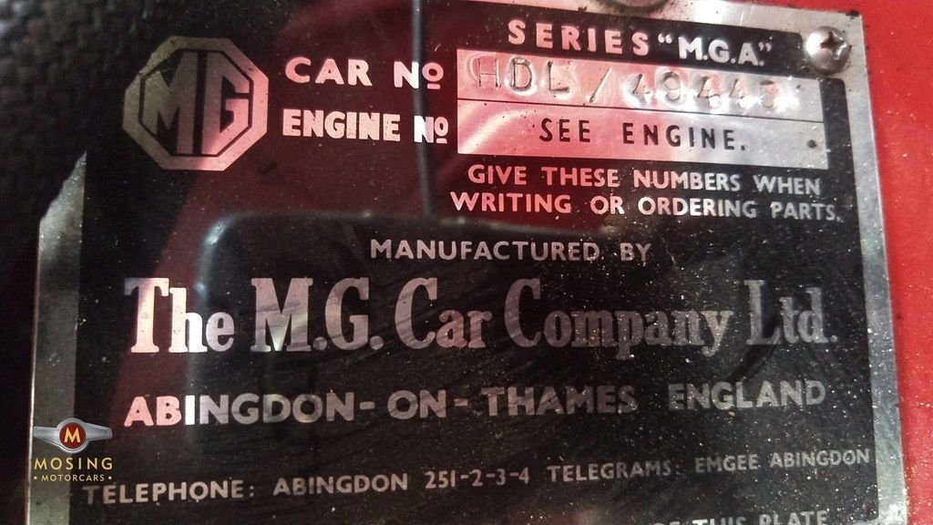 For Sale 1958 MG A