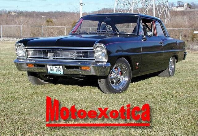 1966 Chevy Nova Black  Motoexotica Classic Cars