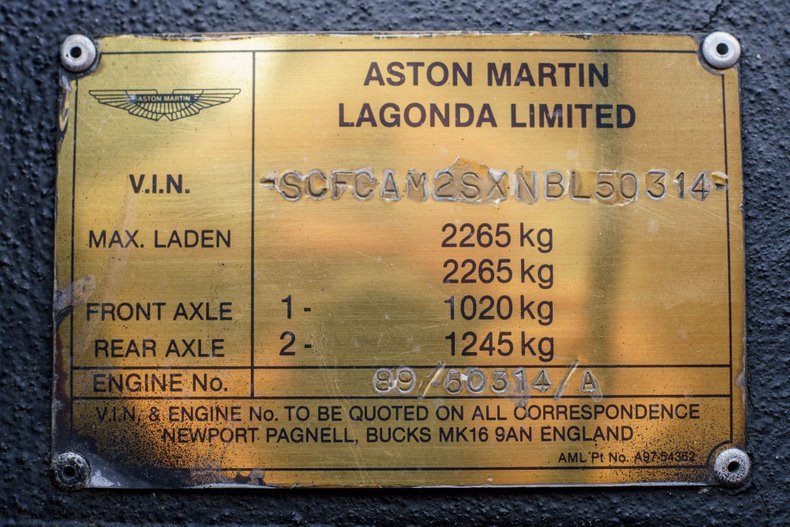 1992 Aston Martin Virage 171