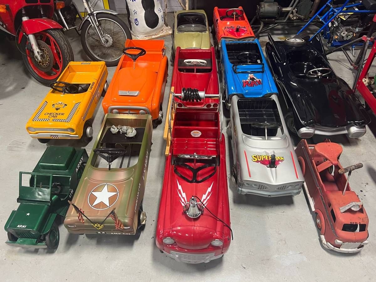 1960 collection of vintage pedal cars