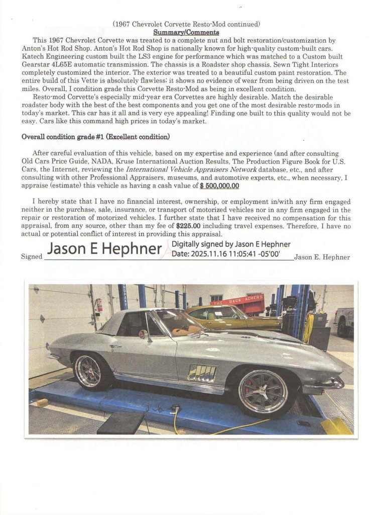 For Sale 1967 Chevrolet Corvette Convertible