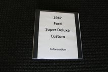 For Sale 1947 Ford Super Deluxe Sedan Custom- "The Boss"
