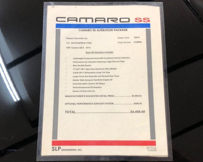 For Sale 1997 Chevrolet Camaro SS