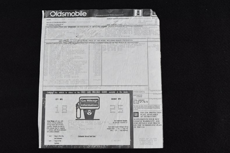 For Sale 1987 Oldsmobile Cutlass