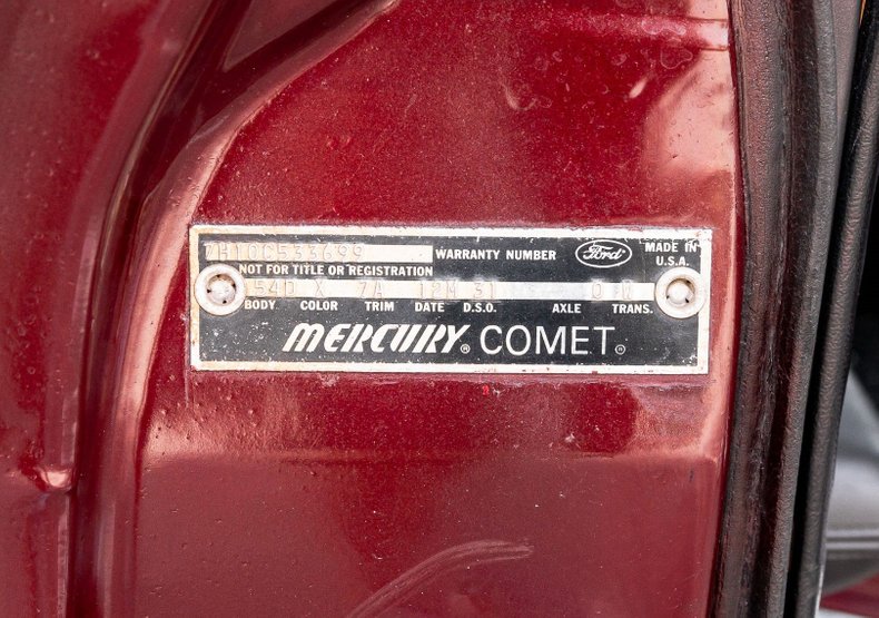 For Sale 1967 Mercury Comet Caliente