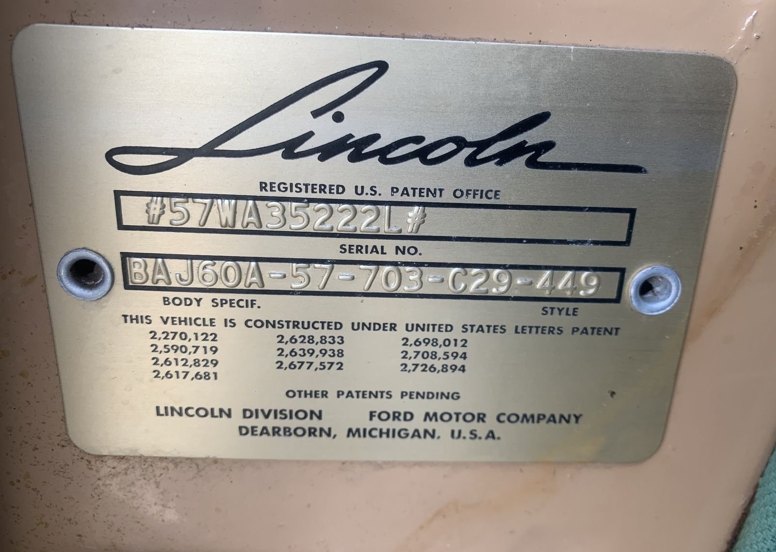 For Sale 1957 Lincoln Capri