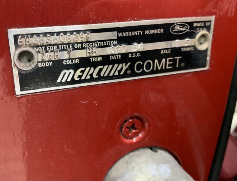For Sale 1966 Mercury Comet