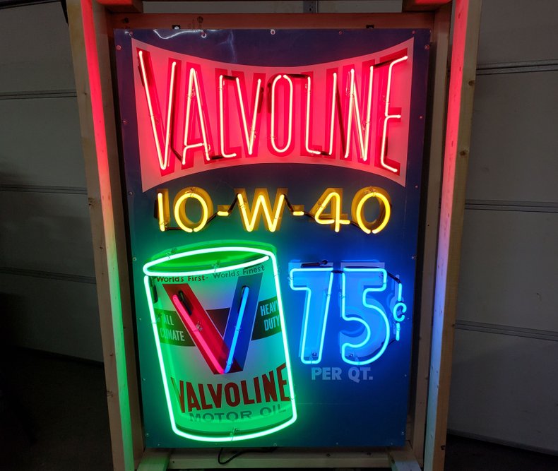  Valvoline Tin Neon Sign